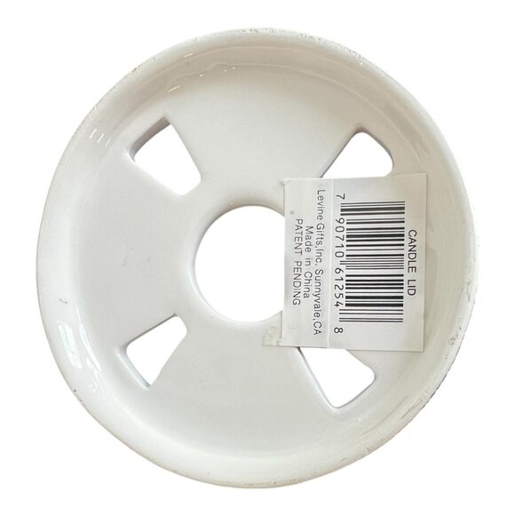 Candle Crown Decorative Ceramic Lids Set Of 2 With Hand-Painted Floral Designs - Picture 5 of 7